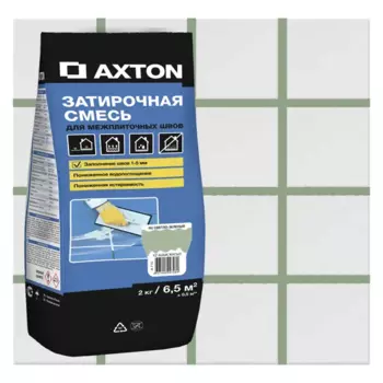Затирка цементная Axton А.710 цвет светло-зелёный 2 кг
