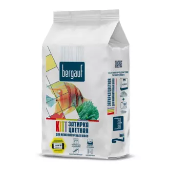 Затирка цементная Bergauf Kitt цвет серебристо-серый 2 кг