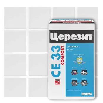 Затирка цементная Церезит CE 33 Comfort цвет белый 25 кг