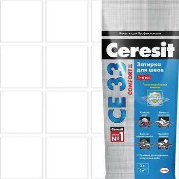 Затирка цементная Церезит CE 33 Comfort цвет белый 2 кг