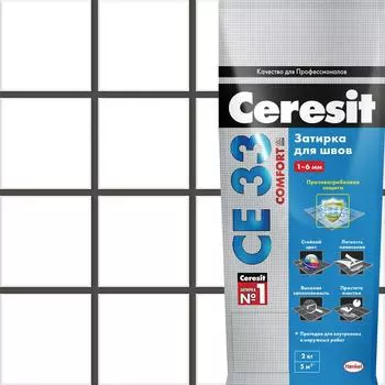Затирка цементная Церезит CE 33 Comfort цвет графит 2 кг