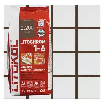 Затирка цементная Litokol Litochrom водостойкая цвет венге 2кг
