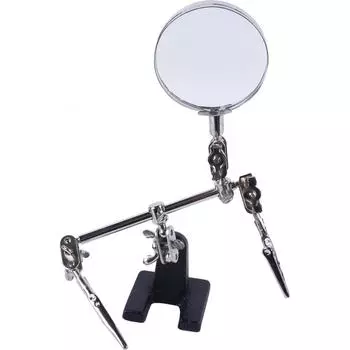 Зажим для пайки с лупой Sparta Третья рука 914605