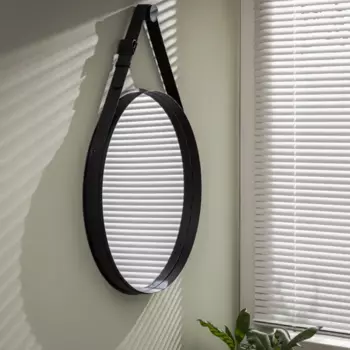 Зеркало декоративное Inspire Barbier Black круглое 57 см цвет черный