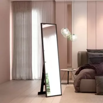 Зеркало напольное и настенное Inspire Альпы прямоугольное 40x160 см цвет черный