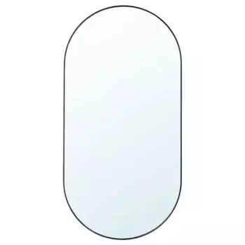 Зеркало декоративное Oblong овал 60x120 см металл цвет черный