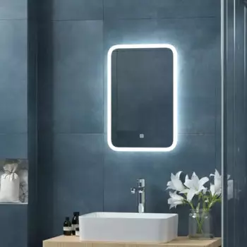 Зеркало для ванной Light Led с подсветкой 40x60 см цвет белый