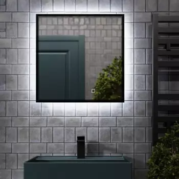 Зеркало для ванной Omega Glass Black Line SD77 60x60 см с подсветкой