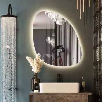 Зеркало для ванной Omega Glass Дижон Плюс SD74 60x85 см асимметричное с подсветкой