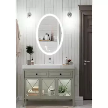Зеркало для ванной Omega Glass Тип 1 SD37 с подсветкой 60x80 см овальное