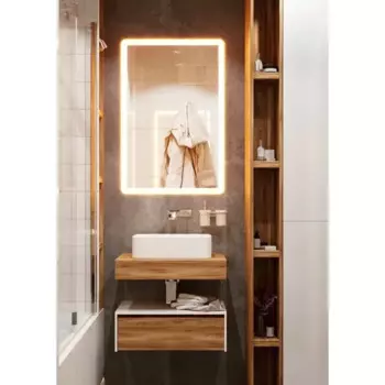 Зеркало для ванной Omega Glass Тип 3 SD653 с подсветкой 80x60 см прямоугольное