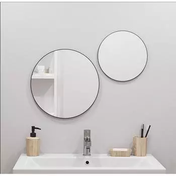 Зеркало Ferro Ø25 см цвет чёрный