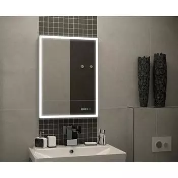 Зеркало для ванной Stretto Black с подсветкой 60x80 см