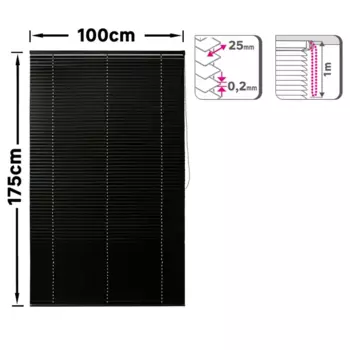 Жалюзи Inspire Epona 100x175 см алюминий цвет черный