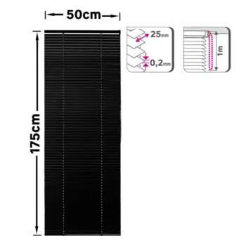 Жалюзи Inspire Epona 50x175 см алюминий цвет черный