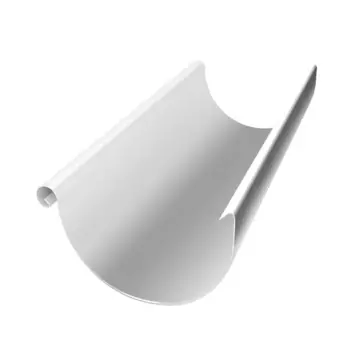 Желоб водосточный полукруглый РЕ 125 мм 2 м цвет белый