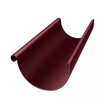 Желоб водосточный полукруглый РЕ 125 мм 3 м цвет красный