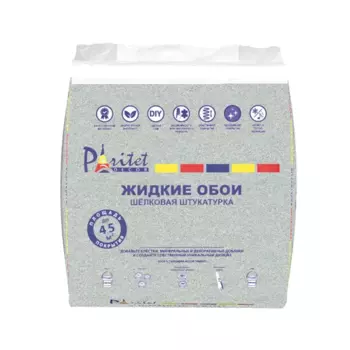 Жидкие обои гладкие Paritet B62 0.9 кг цвет черный