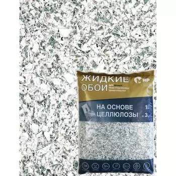 Жидкие обои на основе целлюлозы 1 кг цвет зеленый