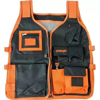 Жилет рабочий СПЕЦ цвет красный/черный размер единый рост 170-195 см