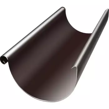 Жёлоб водосточный GL PE 125 мм 3 м цвет шоколад