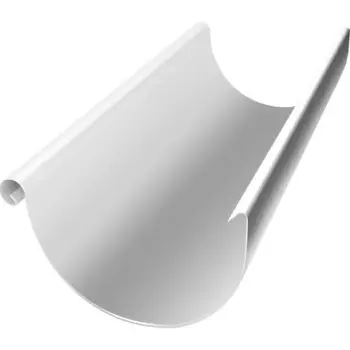 Жёлоб водосточный GL PE 125 мм 3 м цвет сигнальный белый