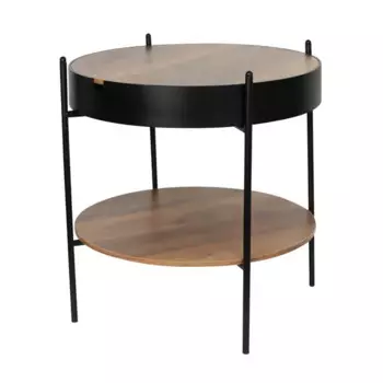 Журнальный столик Dream River 49.5x48.5 см коричнево-черный