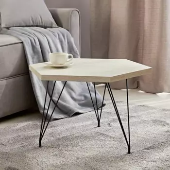 Журнальный столик овальный 52x60 см белый