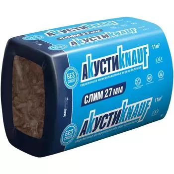 Звукоизоляция Knauf Insulation АкустиKnauf 27 мм 20 шт 600x920 мм 11 м