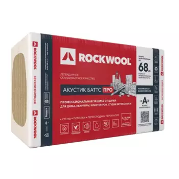 Звукоизоляция Роквул Акустик баттс про 100 мм 2.4 м