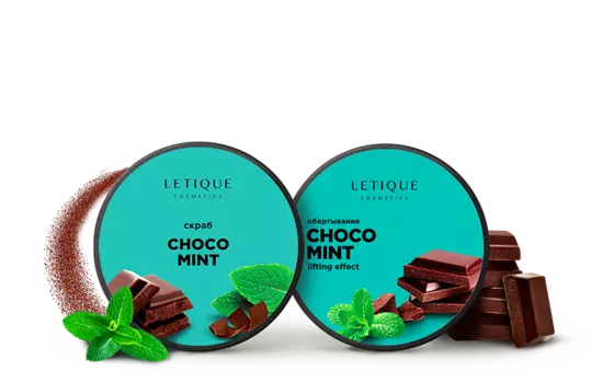 Letique CHOCO MINT SET, 250 г + 200 мл