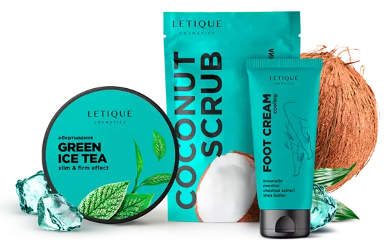 Letique COOLING CARE PACK, 250г + 200 мл + 100 мл