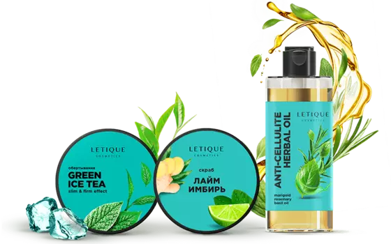 Letique GREEN ICE SET, 250г + 200мл + 150мл