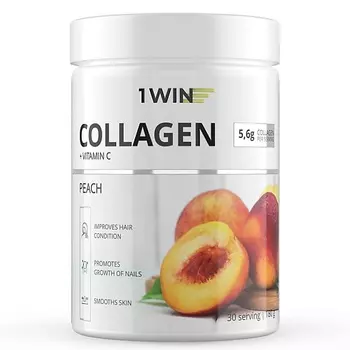 1WIN Коллаген c витамином C, со вкусом персика Dietary Supplement Collagen + Vitamine C, Peach