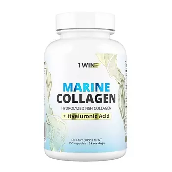 1WIN Морской коллаген с гиалуроновой кислотой в капсулах Marine Collagen Dietary Supplement
