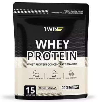 1WIN Сывороточный протеин вкус ваниль Whey Protein Concentrate Powder
