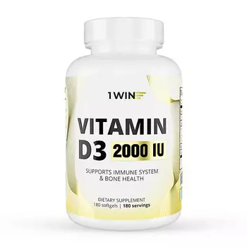 1WIN Витамин D3 в капсулах Vitamin D3 2000 IU