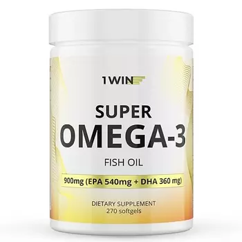 1WIN Витамины Омега 3 в капсулах, рыбий жир Dietary Supplement Omega 3, fish oil