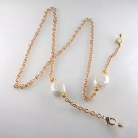 22 КАРАТА Цепочка для очков Pearl gold