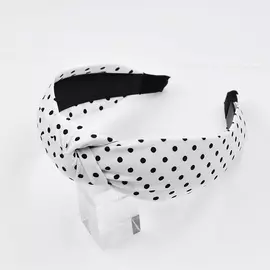 22 КАРАТА Ободок"Белоснежный горошек"