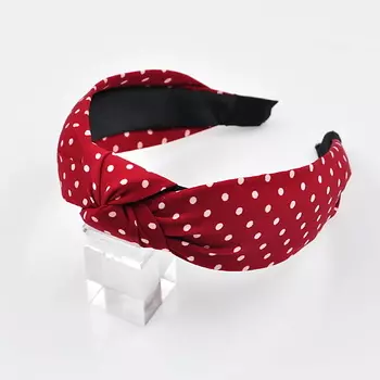 22 КАРАТА Ободок"Белоснежный горошек"