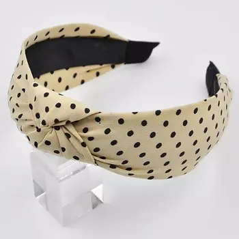 22 КАРАТА Ободок"Белоснежный горошек"