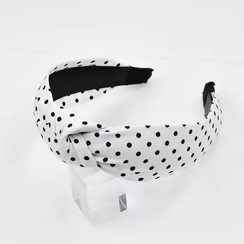 22 КАРАТА Ободок"Белоснежный горошек"