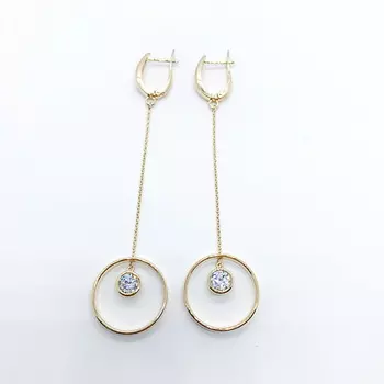 22 КАРАТА Серьги "Золотые кольца"