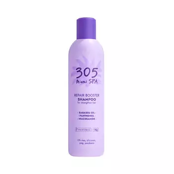 305 MIAMI SPA Шампунь «Интенсивное восстановление» для сухих и поврежденных волос с пантенолом, маслом бабассу и ниацинамидом Repair Booster