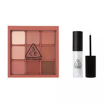 3CE Набор: Палетка теней для век Multi Eye Color Palette + Блестящая подводка для глаз Eye Switch