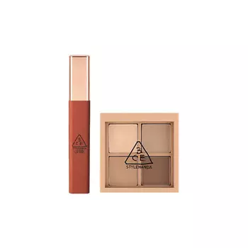 3CE Набор: Палетка теней Mini Multi Eye Color Palette + Тинт для губ Cloud Lip Tint