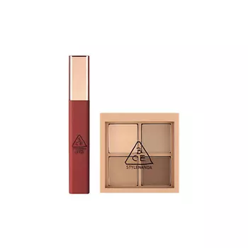 3CE Набор: Палетка теней Mini Multi Eye Color Palette + Тинт для губ Cloud Lip Tint