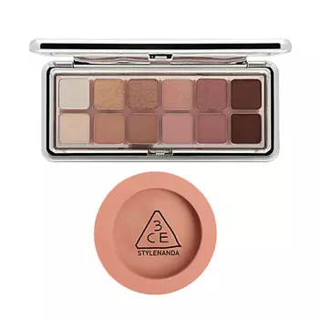 3CE Набор: Палетка теней New Take Eyeshadow Palette + Румяна Face Blush