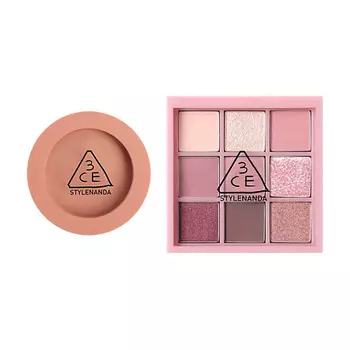 3CE Набор: Румяна Face Blush + Тени для век Multi Eye Color Palette
